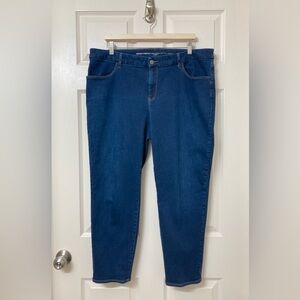 Chico’s 3 Perfect Stretch Girlfriend Slim Leg Ankle Jeans 16 Casual Denim